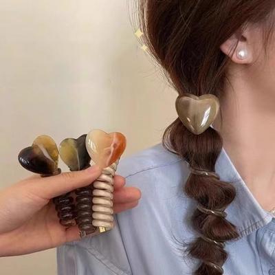 1 Adet Japon tarzı minimalist baloncuk örgülü taç bandı, kadınlar için yeni üst düzey stil, aşk telefon kablosu, saç halkası, at kuyruğu