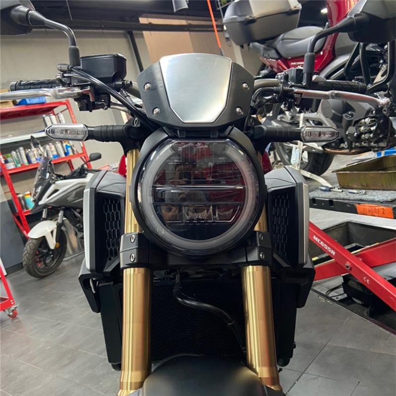 

Motorcycle Cafe Racer Headlight Black Windshield Wind Deflector Windscreen Universal for Honda CB650R CB1000R CB 650 1000 CB1000R