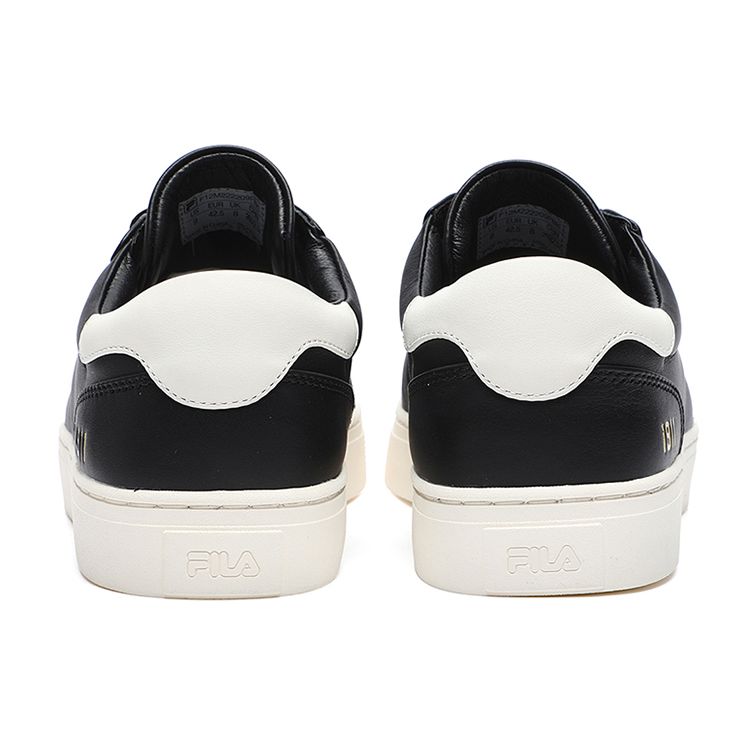 FILA 1911 Pigskin Cowhide Leather Casual Low-Top Sneakers Men Sneakers Black F12M222209FBK