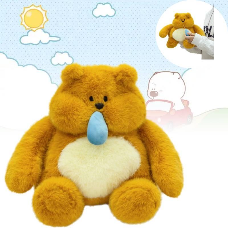 Plush Bear Snot Toy Cartoon Animals Super Soft Fill Doll Accompany Sleeping