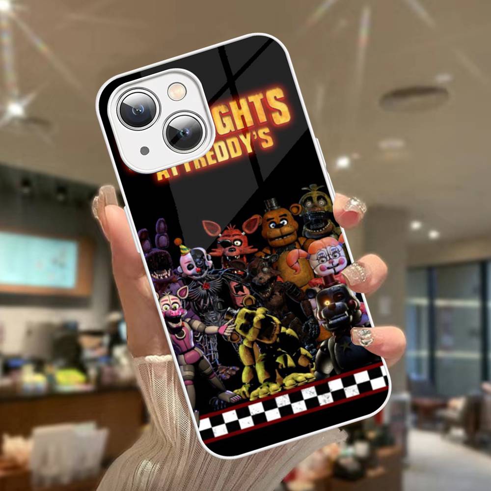 F-FNAF Five-nights-At-Freddys For iPhone 14 13 12 Mini 11 Pro XS Max X XR 14 Plus Tempered Glass Cover