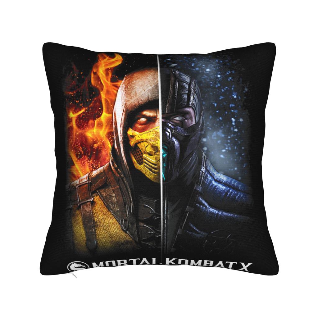 Pillow Cover Mortal Kombat Classic Poster Fashion Pillow Case For Sofa Couch Bed Living Room Pillowcases