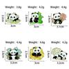 Personalized Cartoon Panda Brooch: Cute Green Bamboo Alloy Pin for Backpack & Clothing Decoration