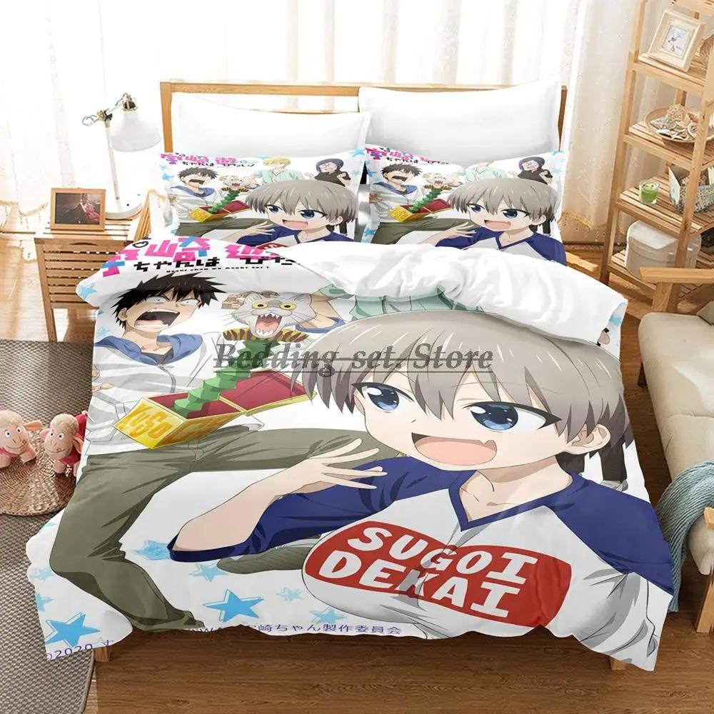 Uzaki-chan Wants To Hang Out! Bedding Set Single Twin Full Queen King Size Bed Set Aldult Kid Bedroom Duvetcover Sets Anime