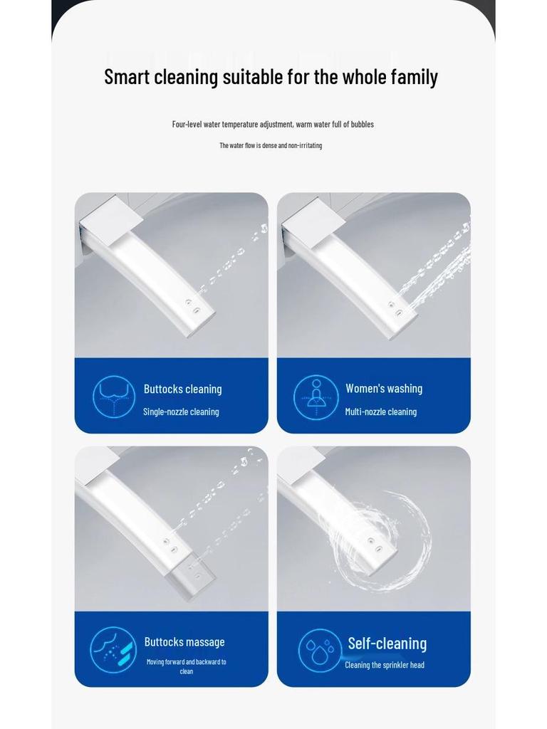 Genuine Smart Toilet with Automatic Flip Lid, Instant Heating, Voice Control, Siphon Technology, and No Water Pressure Limitations.