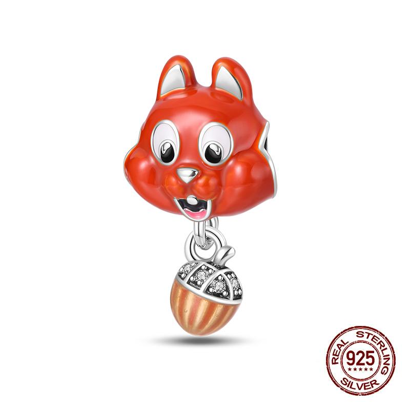 Autumn New Copper Brown Maple Leaf Pumpkin Bee Charms Bead Fit 3Mmoriginal Bracelets Diy Jewelry Warm Gift