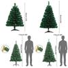 1pc Christmas Tree Large Christmas Ornaments High Quality Artificial Xmas Tree Indoor Outdoor Green With Metal Stand PVC