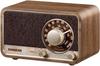 [Domestic Genuine Product] Sangean WR-8J AM/FM Radio & Bluetooth Speaker with Wood Cabinet, Large 2-inch Speaker, Rechargeable Battery, Backlight, LED