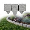 Gardenix Rasenkante 1.2, Granit-Optik, Grau, 10 X 10 X 10 - Beeteinfassung, Kunststoff-Beeteinfassung, Gartenzaun, Blumenbeetzaun
