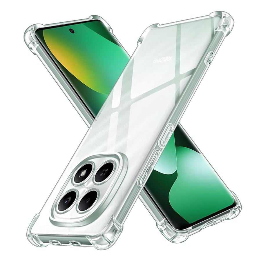 

Clear Soft Silicone TPU Phone Case Cover for Xiaomi Redmi Note 15/ Note 15 5G/ Note 15 Pro+ 5G 4G Full Body Protect Cases POCO M8 Pro 5G M8 5G Redmi Note 15 білий