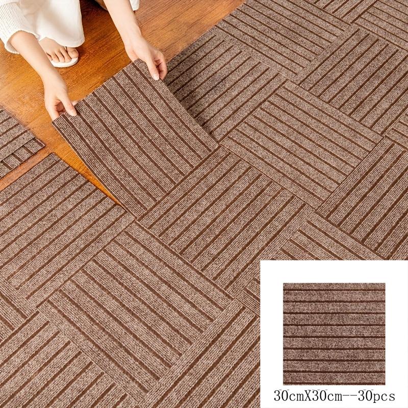 Bedroom Rug Bedroom and Living Room Easy To Maintain 30x30cm Splicing Block Self-adhesive Carpet With Water Absorption Home