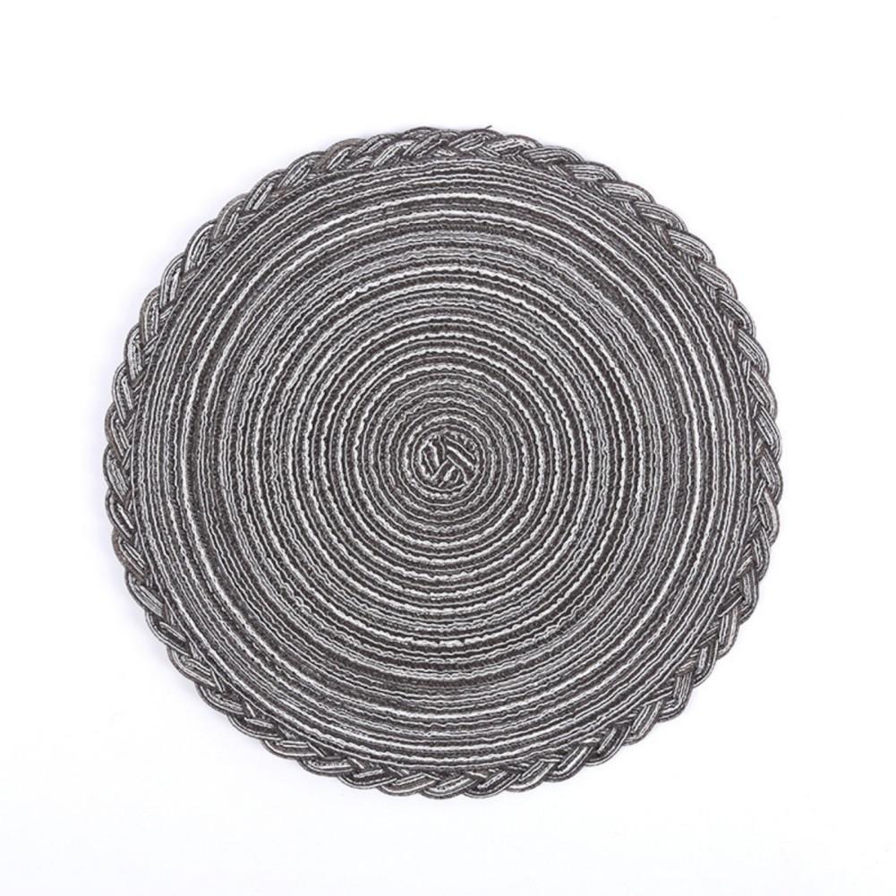 1PC 18cm Round Woven Non-slip Placemat Coaster Insulation Pad Mug Cup Table Mat Home Decor Kitchen Accessory