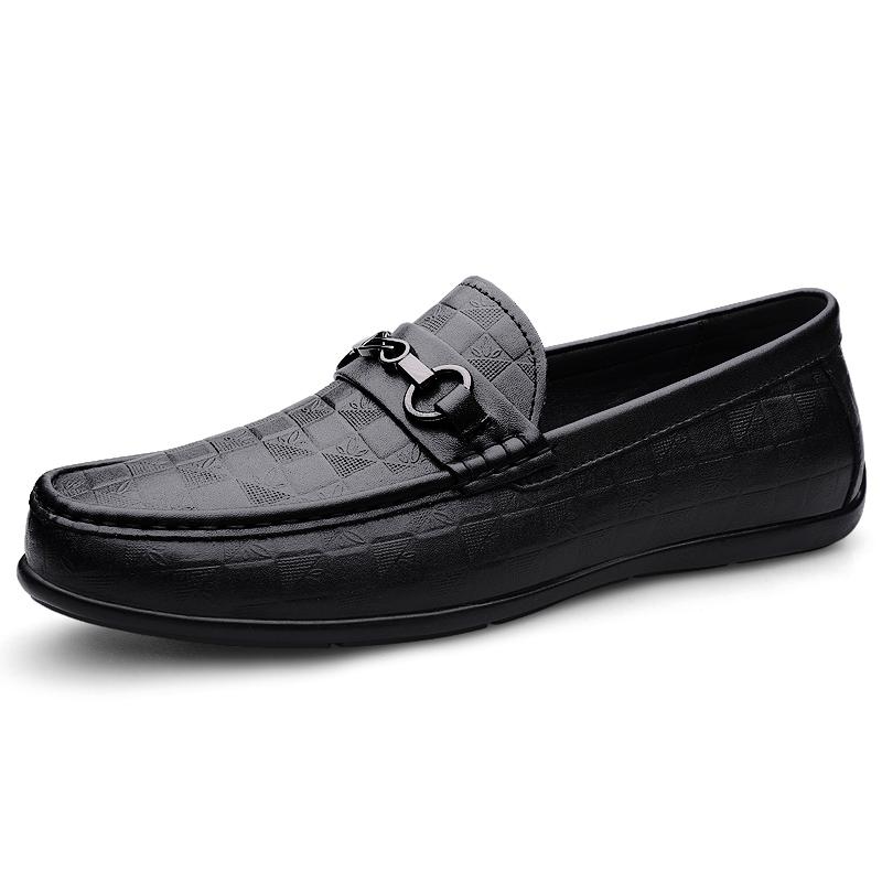 Fashion New Fashion Genuine Leather Mens Casual Shoes Breathable Comfort Loafers Slip-on Mens Driving Shoes Luxury Lazy Shoes Moccasins