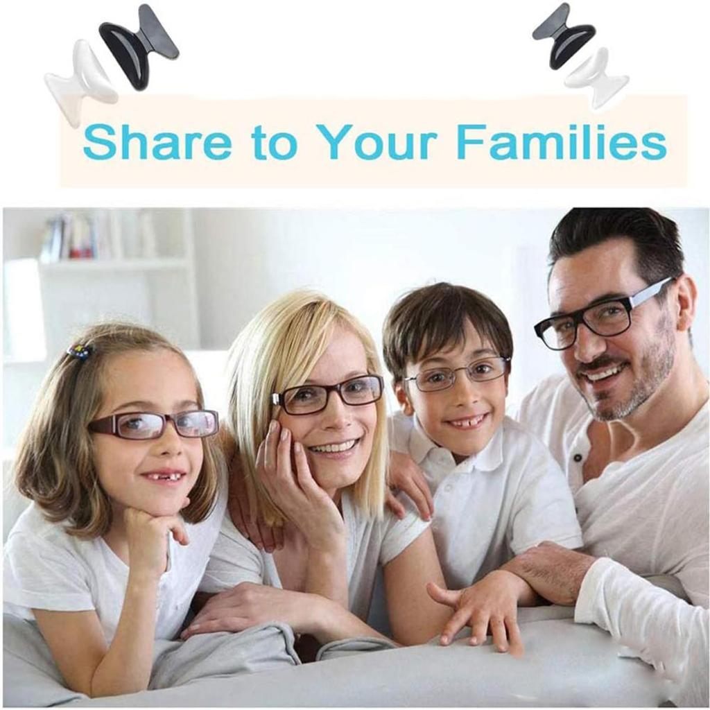 5Pairs Glasses Nose Pads Adhesive Silicone Nose Pads Non-slip Clear Thin Nosepads For Glasses Eyeglasses Sunglasses