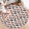 One Piece Round Area Rug Carpet Rug For Living Room Bedroom Sofa Playroom Decor Nonslip Floor Mat