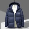 Mens Short Down Jacket With Hood 90% White Duck Warm Thick Winter Coat Daily Urban Wear