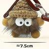 Big-Eyed Coal Ball Plush Keychain - Student Bag Accessory, Couple Pendant, Small Gift
