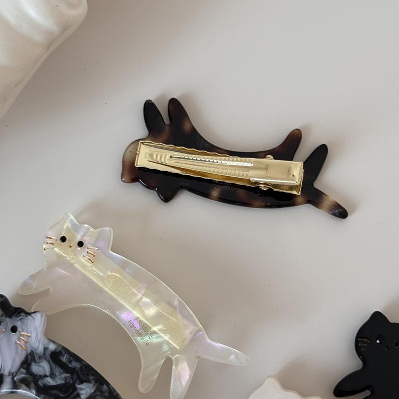 Korea Cute Cat Hair Clips Hairpin for Women Girls Students Crab Headband for Washface Y2K Hair Accessories Headwear Ornament