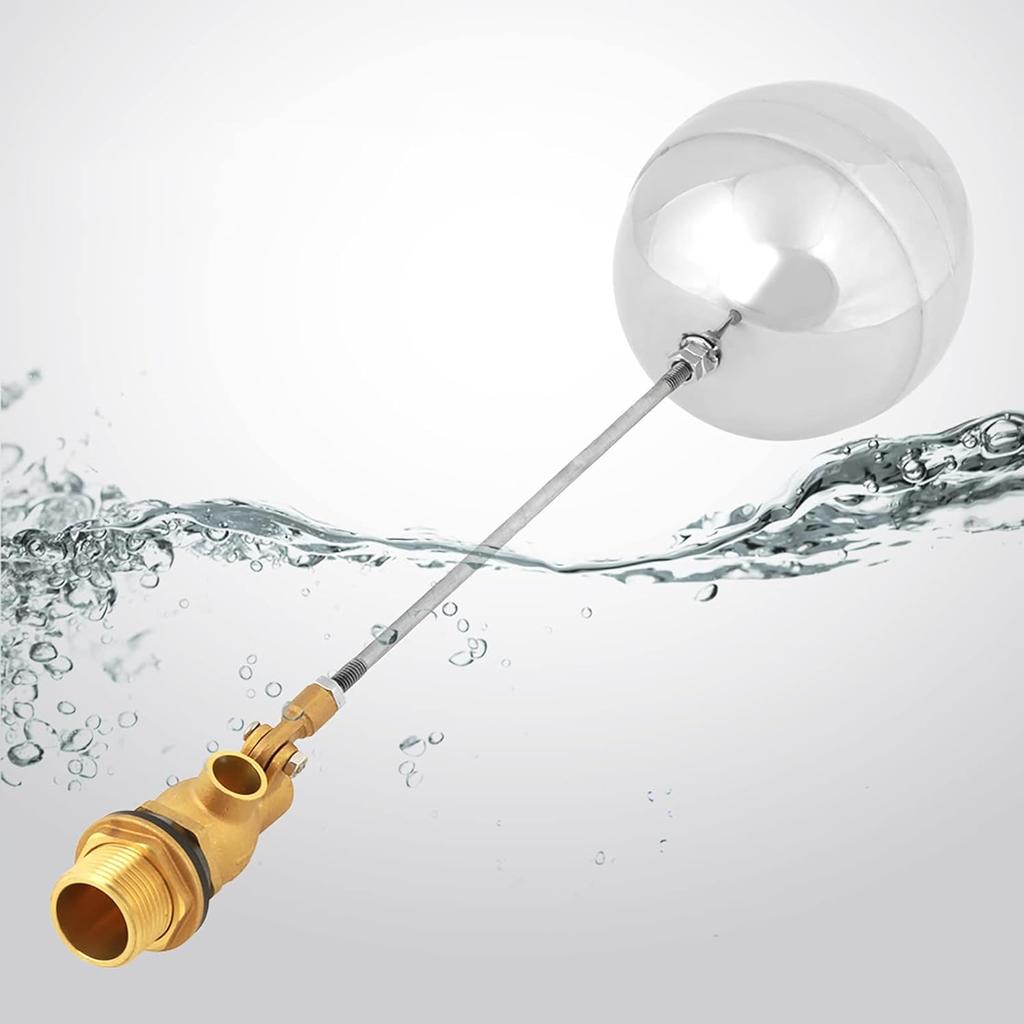 Ball Valve, G3/4" DN20 Stainless Steel Floating Ball Valve Adjustable Male Thread Control Sensor Valve for