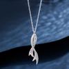 2024 S925 Sterling Silver Fishtail Necklace with Diamond-Inlaid Clavicle Chain – Japanese Korean Light Luxury Design for Women