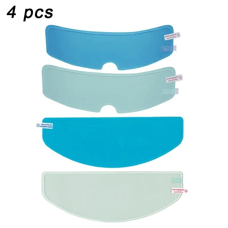 New 1/4pcs Motorcycle Helmet Transparent Anti-fog Rain Film High-definition Helmet Lens Durable Nano-coating Stickers Parts