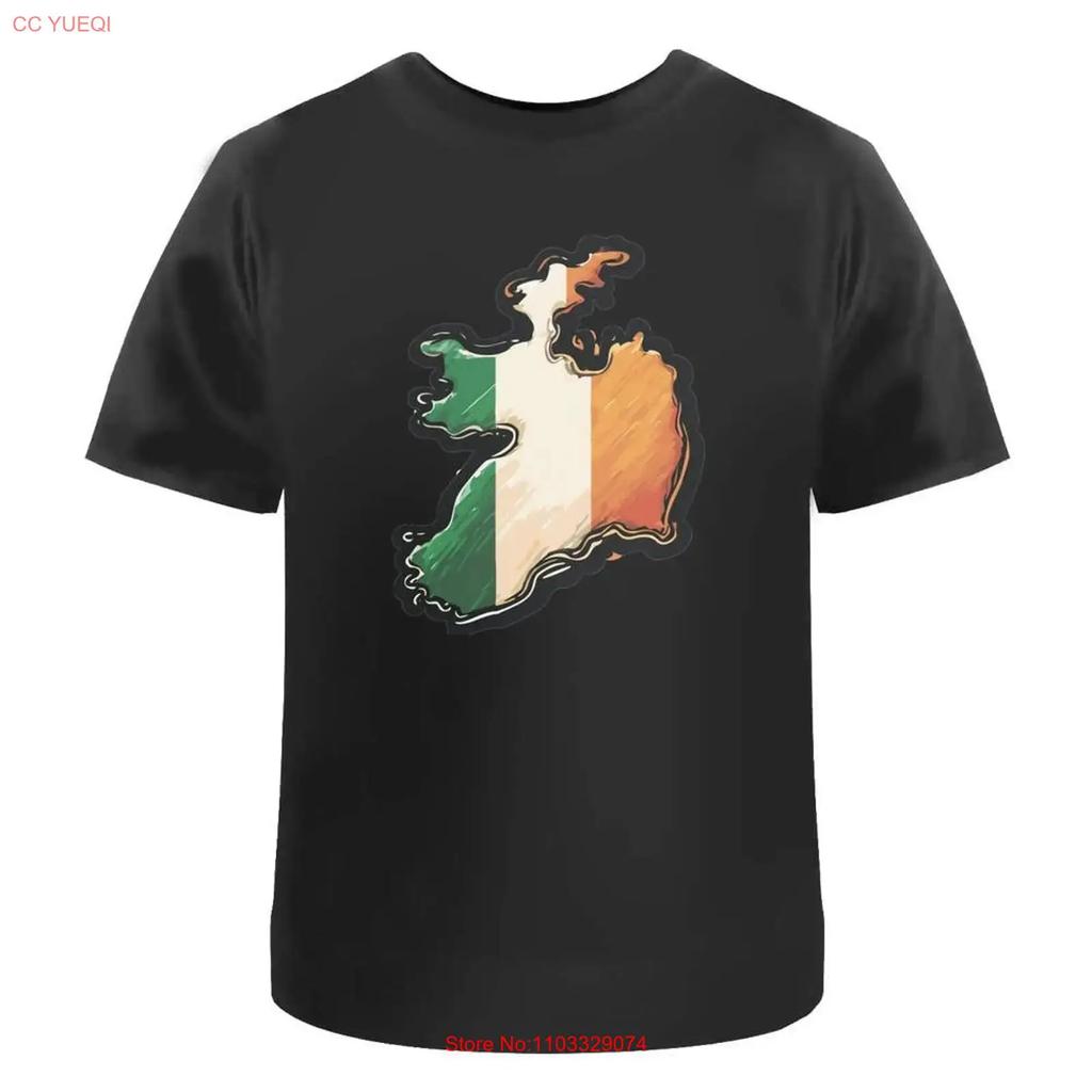 Irish Flag Shaped Like Ireland T Shirt 100 Cotton S 2XL TA045298 Vintage Washed Breathable Stretched Streetwear Homme Unisex