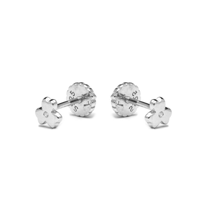 Luxenter Boucles d'oreilles en argent 925 et zirconium brillant plaqué finition en rhodié - Yscu