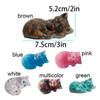 Exquisite Lucky Cat Stone Figurine Mini Cartoon Wealth Cat Model  Bedroom