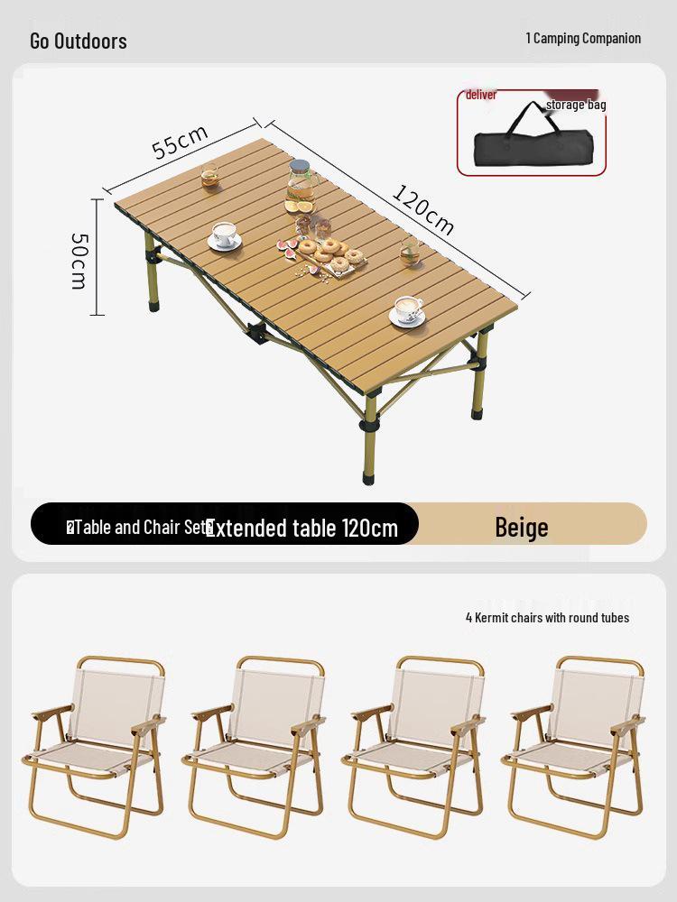 Portable Outdoor Folding Table & Chair Set - Perfect for Camping & Picnics