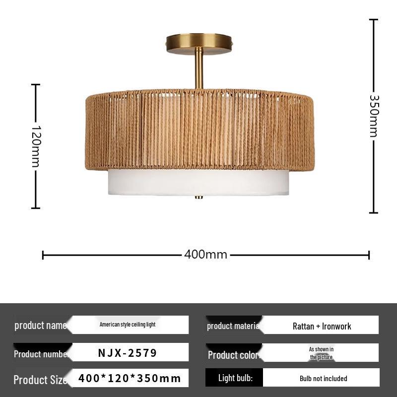 

Современный минималистичный подвесной светильник из пеньковой веревки для спальни, кабинета и чайной комнаты