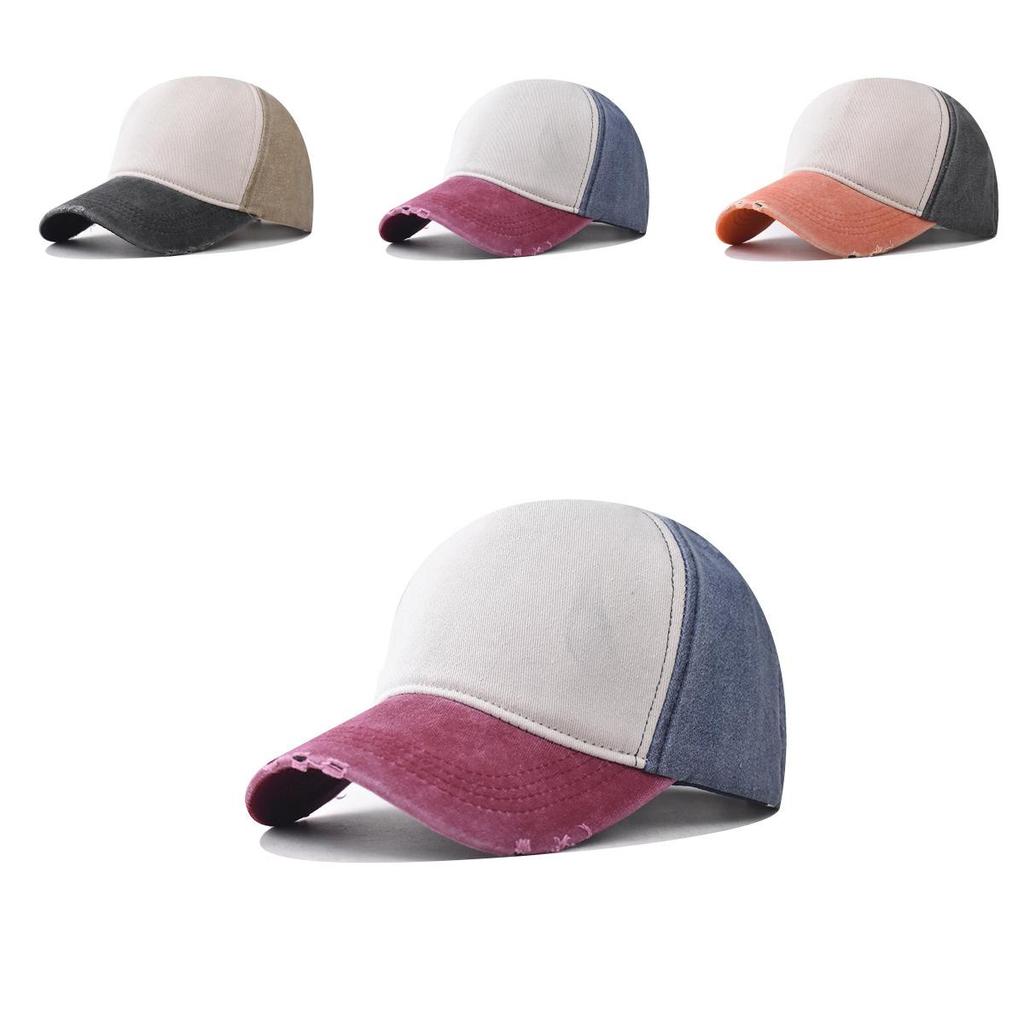 Cotton Washable Baseball Cap With Curved Brim For Men And Women Summer Sun Protection