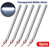 5/10PCS 12V 30/50CM Interior LED Car Light Bar Transparent Rigid Strip Lamp Van Bus Caravan Display Cabinet Under Counter Closet