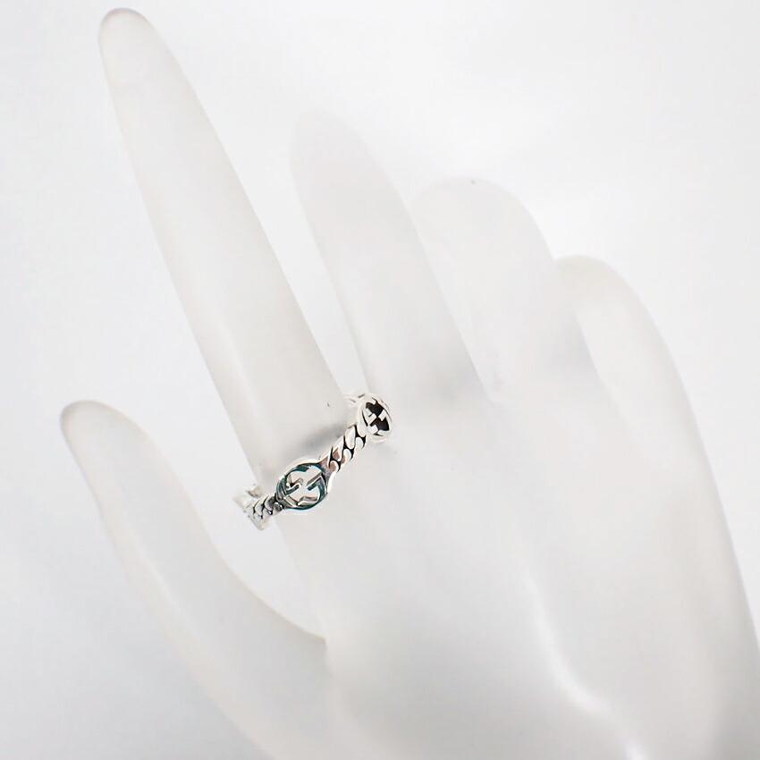 [Pre-owned] GUCCI 925 Interlocking G Ring / Size 13 / j51-9