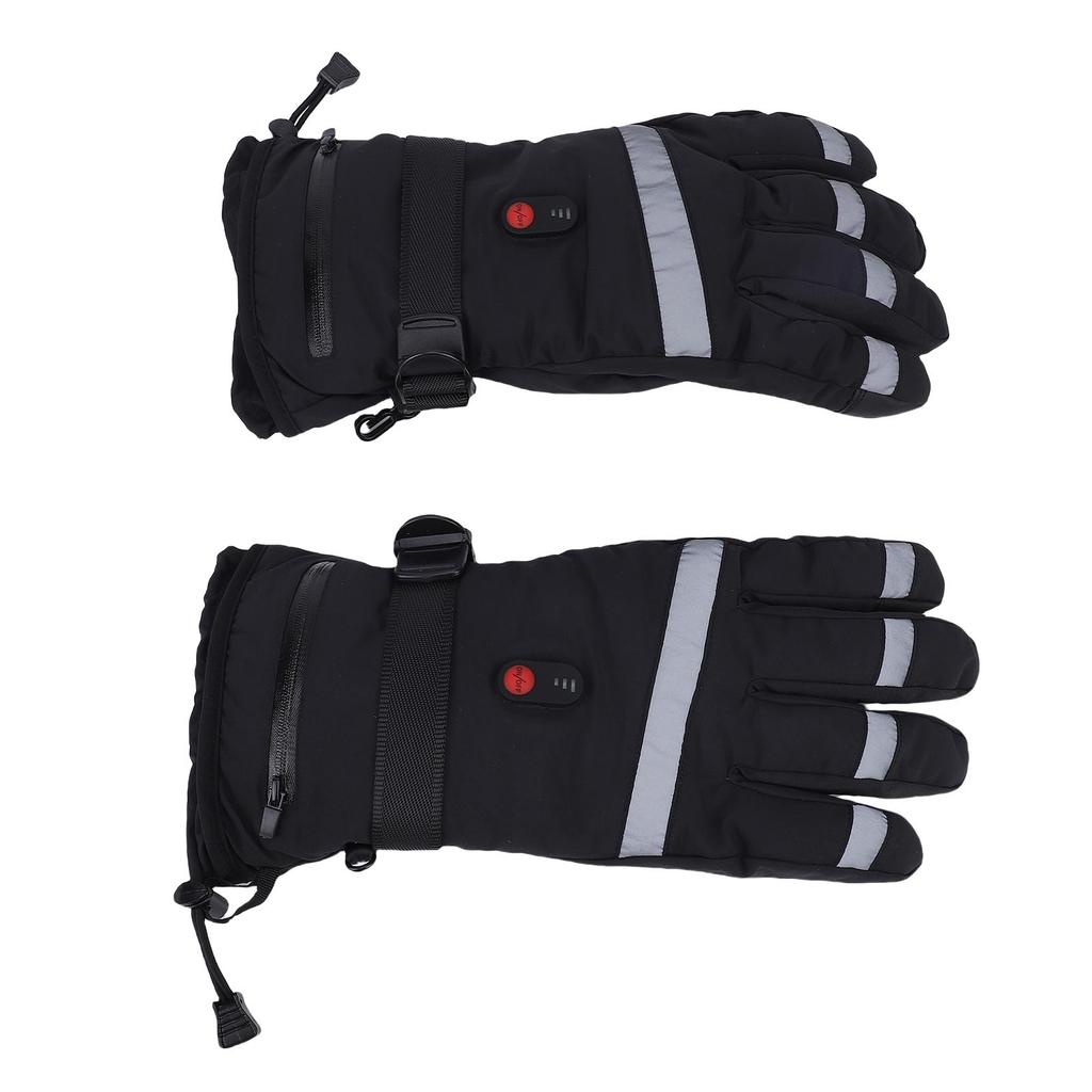 Winter Rechargeable Electric Warm Heated Gloves Men Women Battery Powered Heating Gloves with Reflective Strips for