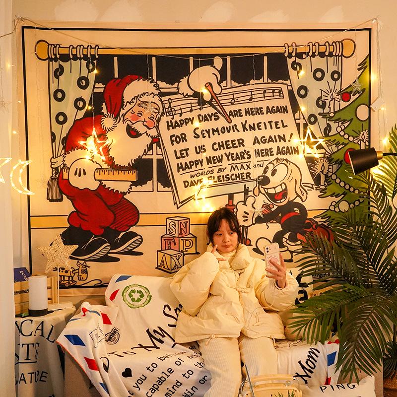 Christmas Festival Wall Hanging Tapestry for Party & Room Decor