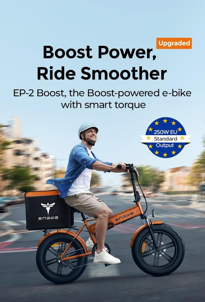 ENGWE EP-2 BOOST Elektrofahrrad 48V 13Ah Akku, 250W Motor, 20*4,0 Zoll Reifen, 120KM Reichweite, 55Nm Drehmoment E-Bike