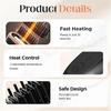 Mini Hair Straightener, Mini 2-in-1 Cordless Hair Straightener Comb with 3 Heat Settings, 30s Fast Heating, Type-C Charging, Anti-Scald Shell, for All