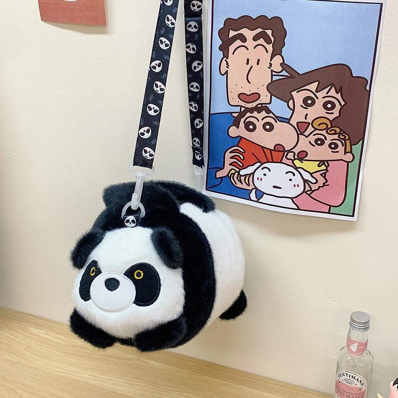 Plush doll children's handbag cute girl bucket bag large capacity plush bag fashion messenger bag