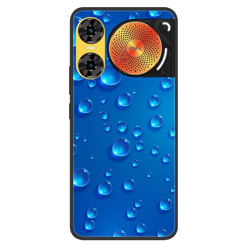 For ZTE Nubia Music 2 Case 2025 Soft Black Silicone Bumper Butterfly Painted Phone Cover for Nubia Music2 Cases Fundas Capa