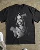 T-shirt Grafica Comoda in Cotone con Poster Sexy di Sydney Sweeney NUOVA