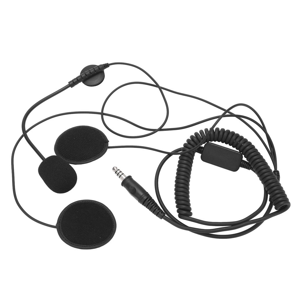Hjelm Headset Mikrofon Bærbar Dynamisk Støyreduksjon 2 Meter Skjøteledning Heldekkende Hjelm