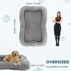 Portable Human Dog Bed Washable Large Size Non Slip Bottom Comfortable Plush Giant Size Dog Bed with Blanket and Pocket for Home