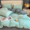 Thickened Bed Four-piece Set Milk Fleece Quilt Cover Fleece Quilt Cover Sheet Pillowcase