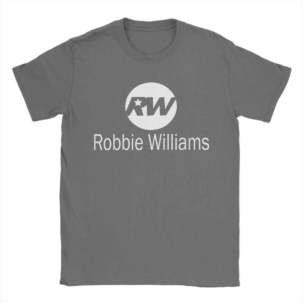 Vintage Robbie Williams Live 2025 Concert T-Shirt Men O Neck Pure Cotton T Shirt RW Singer Short Sleeve Tee Gift Merchandise
