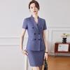 Women's Summer Double-breasted Short-Sleeve Professional Suit Jacket