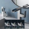 Basin Faucet Waterfall LED Light Temperature Digital Display 360 Degree Rotation Hot Cold Water Sink Mixer Wash Tap For Bathroom