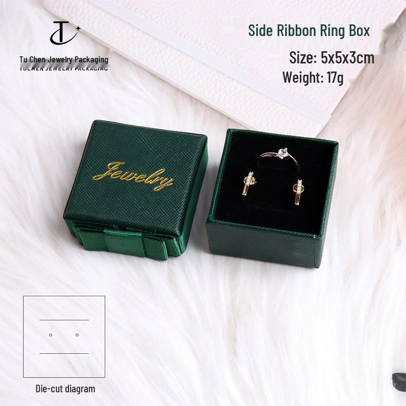 Dárková krabička na šperky pro prsteny, přívěsky, náhrdelníky, náušnice s mašlí