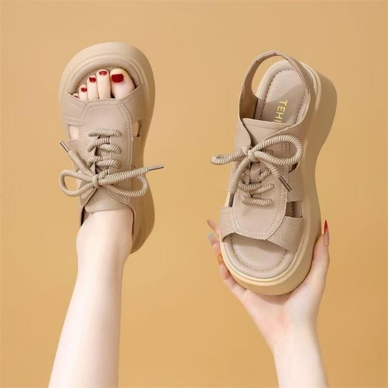 

Thick-soled not tired feet, light sandals for women s summer wear, new models with skirts, fashionable and versatile casual soft leather sandals 35