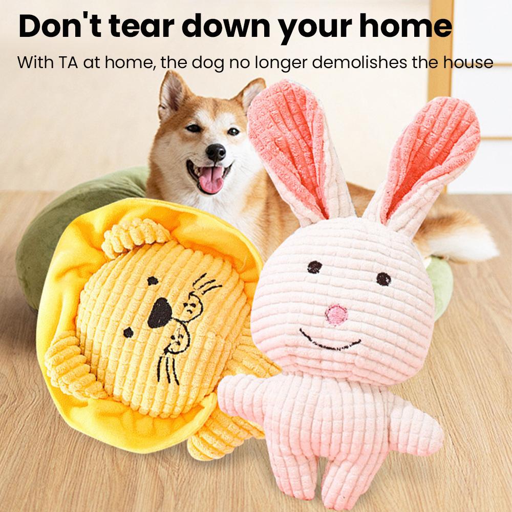 Puppy Dog Plush Squeaky Toys for Small Medium Dogs Bone Aggressive Chewers for Pet Cat Products Puppy Accessories