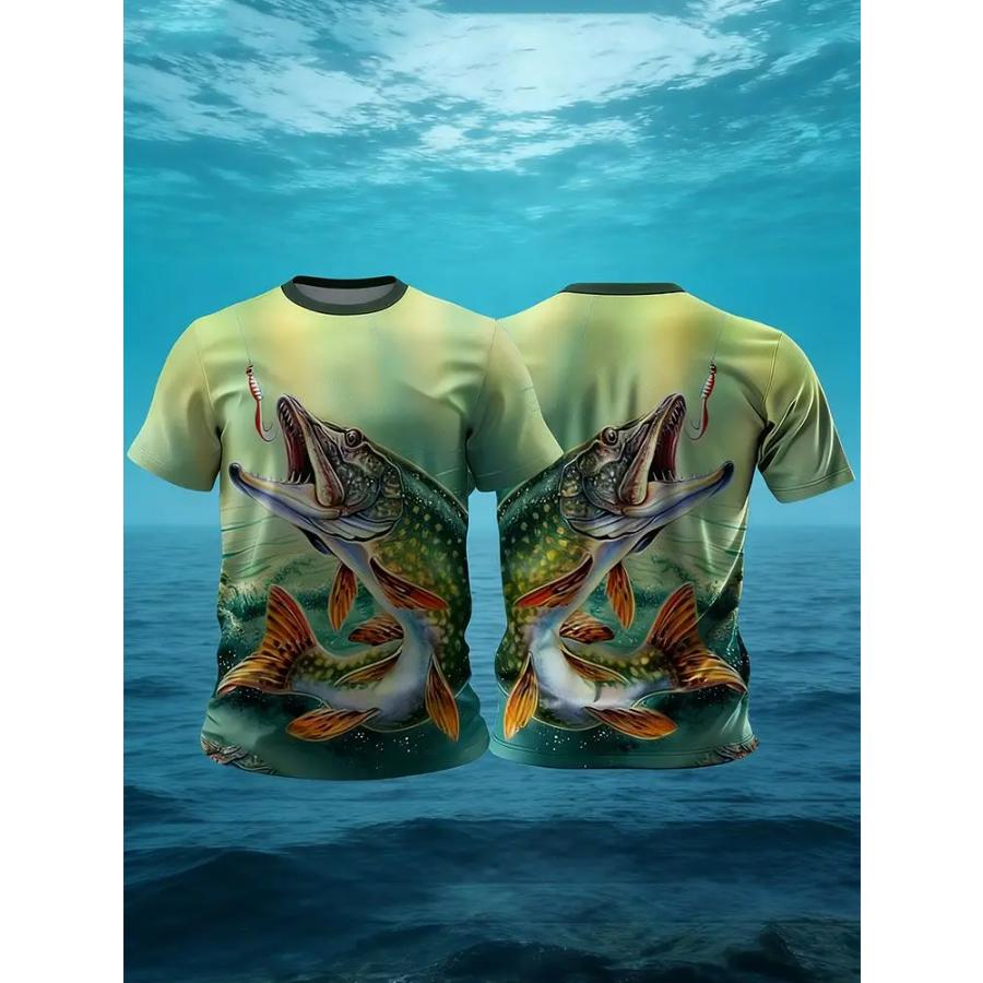 Summer Hunting Fishing 3D Print T-Shirts Men Women Casual Short Sleeve T Shirt Harajuku Y2K Top Streetwear Tees Men's Clothing